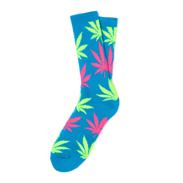 HUF SF Neon Plantlife Crew Sock-Neon Blue